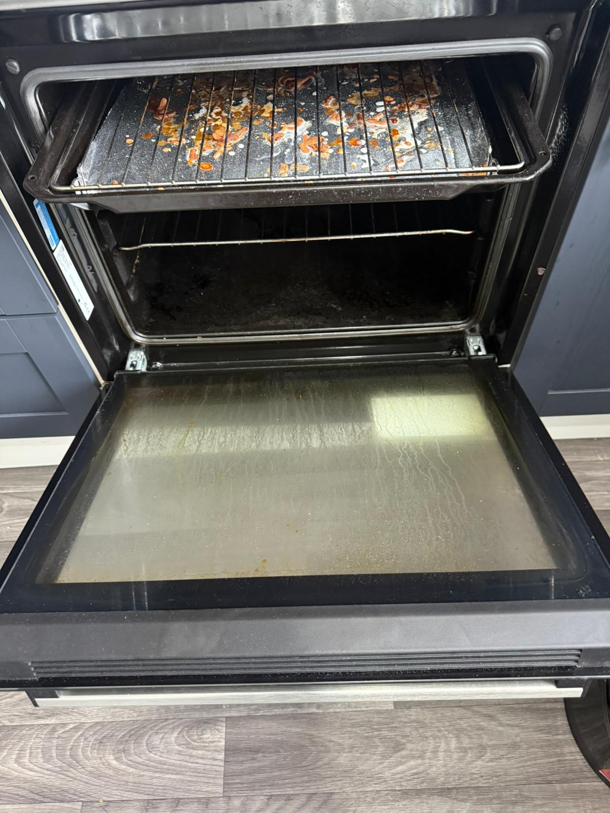 Dirty oven before deep clean